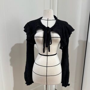 Selkie Charcoal Fuzzy Bolero